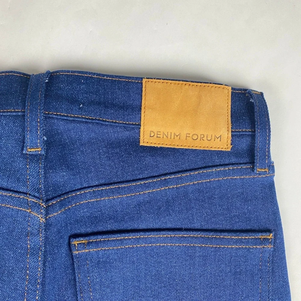 Denim Forum Jeans Women's Size 26 Blue The Arlo High Rise Straight 28L - Picture 4 of 13